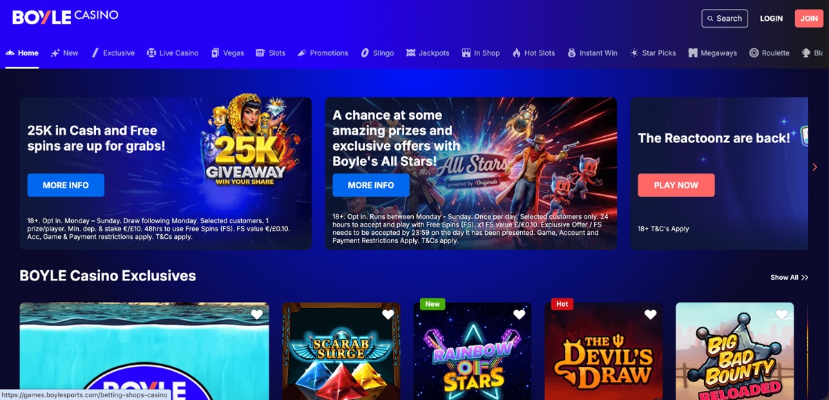 BOYLE Casino on mobile